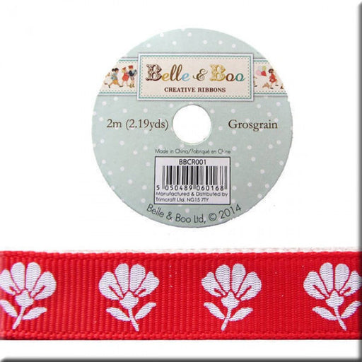Trimcraft - Belle & Boo Collection - Creative Ribbons - White Flowers