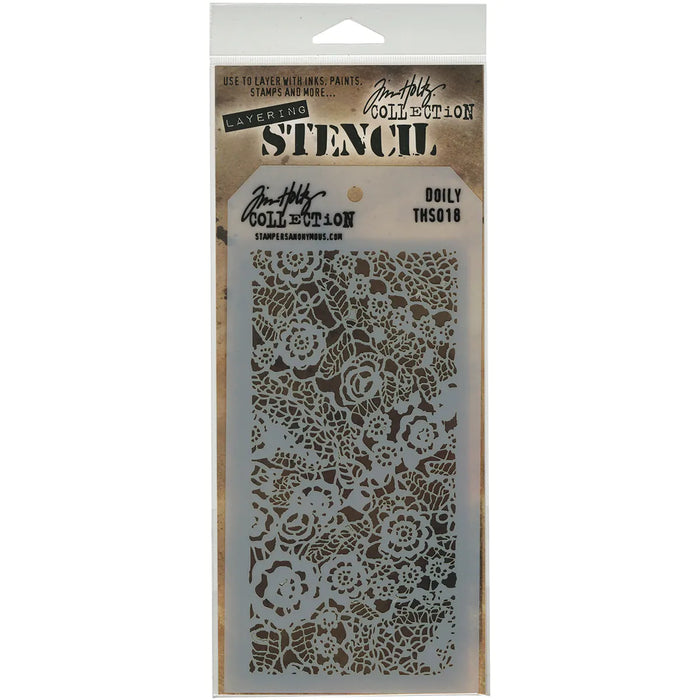 Tim Holtz Layered Stencil 4.125"X8.5"-Doily