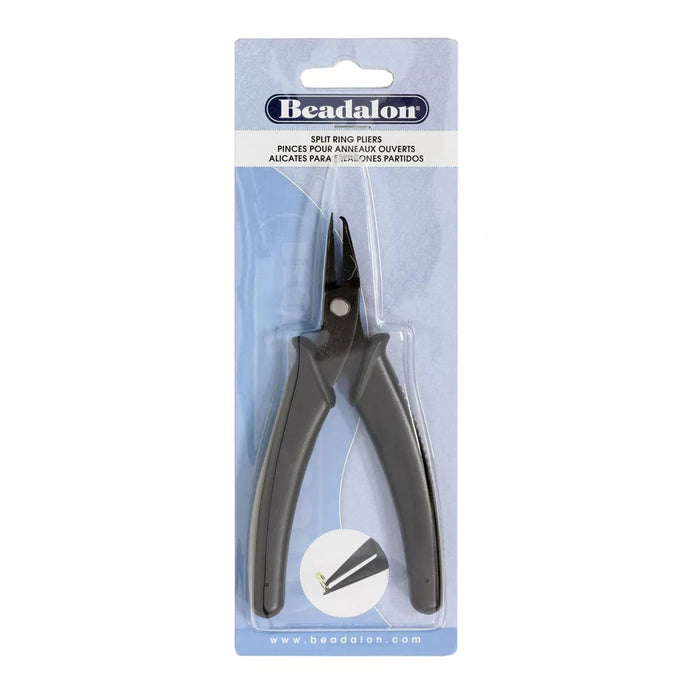 Beadalon - Classic Series Split Rings Pliers, Vinyl-Free Grips, Rivet Joint, Single Leaf Spring, 5.25 in / 13.3 cm
