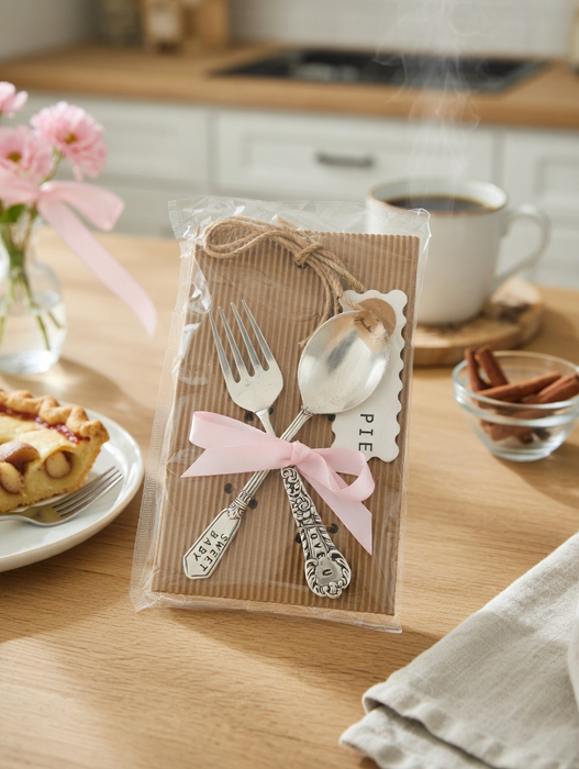 Mud Pie – Baby Girl Feeding Spoon and Fork - Sweet Baby