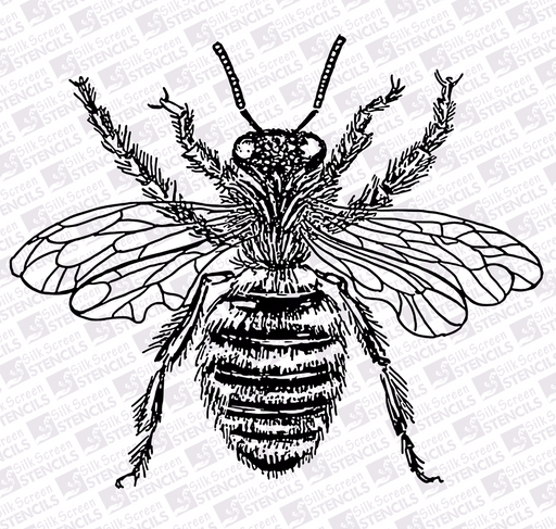 Doodles - Silk Screen Stencils - Bee - 92mm x 98mm