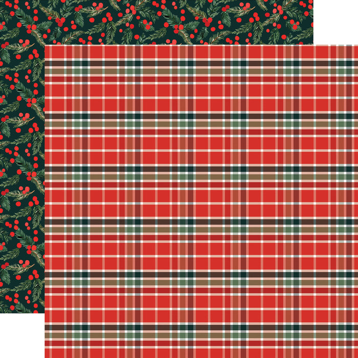 Merry Christmas Double-Sided Cardstock 12"X12"-Merry Plaid
