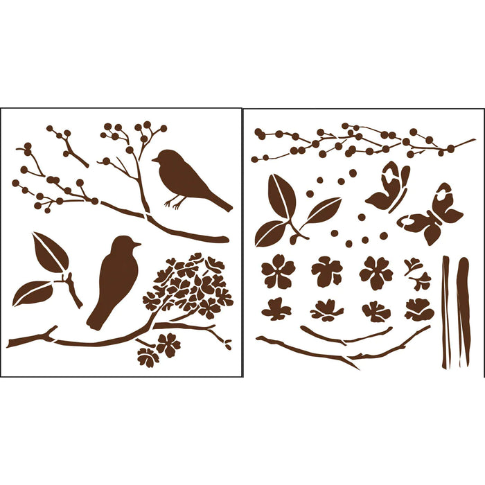 Martha Stewart® Laser-Cut Stencil, Birds & Berries