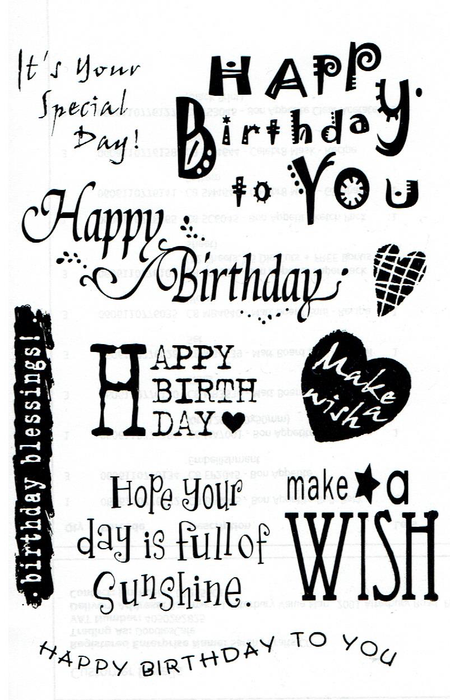 Oricraft - Clear Stamps - Happy Birthday