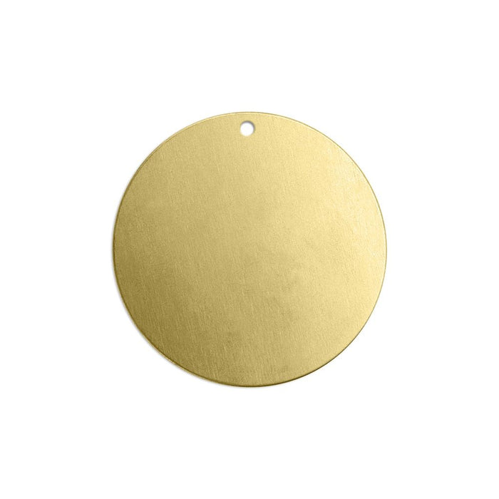 Circle w/ Hole, 1"- Premium Stamping Blanks Brass 18g