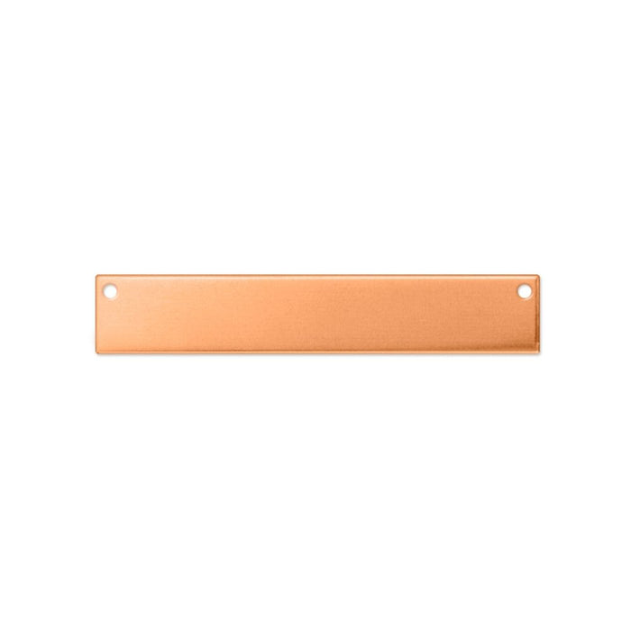 Rectangle w/ Holes, 1/4" x 1 1/2"- Premium Stamping Blanks Copper 18g