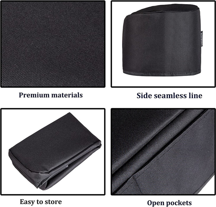 Dust Cover for Cricut Machines with Back Pockets for Accessories - Black