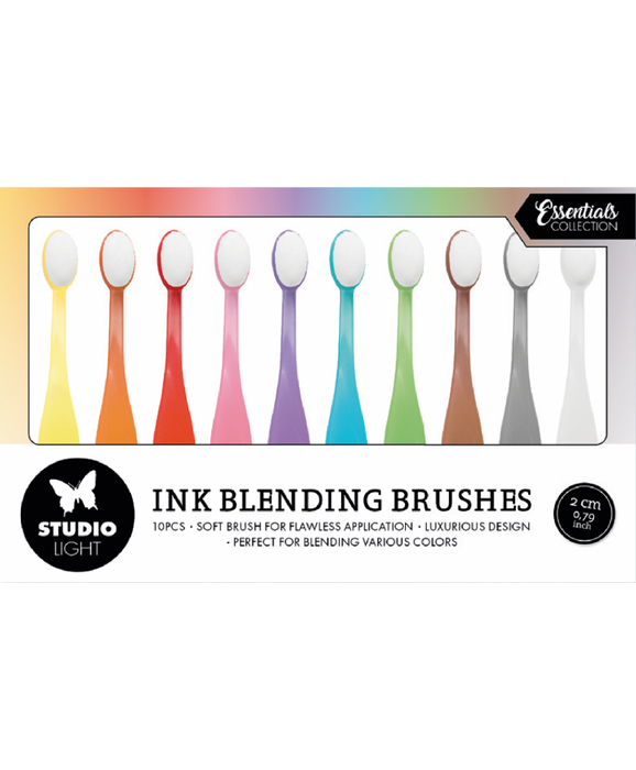 Studio Light Essentials 0.75" Blending Brushes Bulk 10/Pkg Nr. 07, Soft Brush