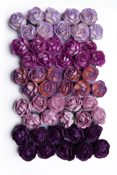 Bloom - Paper Flowers - Peony - Purple (50pc-with stems)