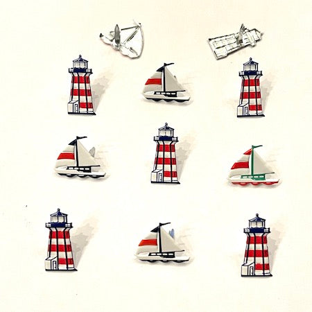 Eyelet Outlet - Shape Brads - Boat & Lighthouse