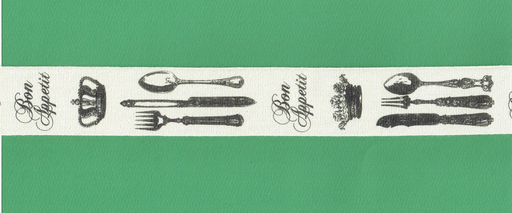 Doodles - Printed Cotton Ribbon - Bon Appetit
