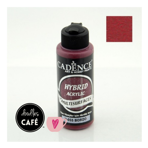 Cadence - Hybrid Acrylic Paint - Multi Surfaces & Leather - Bordeaux 70ml