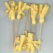 Sarah J - Handmade Miniatures - 6 Wooden Handle Mops