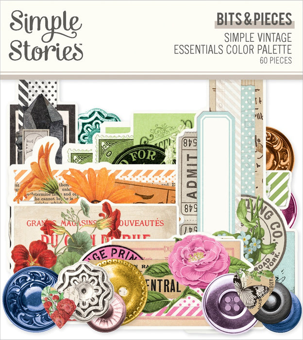 Simple Stories Bits & Pieces Die-Cuts 60/Pkg-Simple Vintage Essentials Color Palette