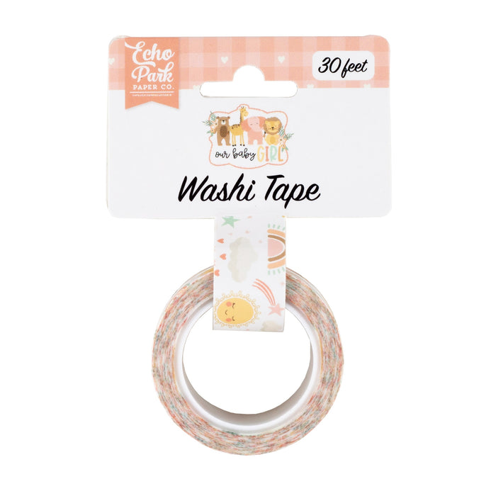 Echo Park Our Baby Girl Washi Tape 30'-Sweetest Sky, Our Baby Girl