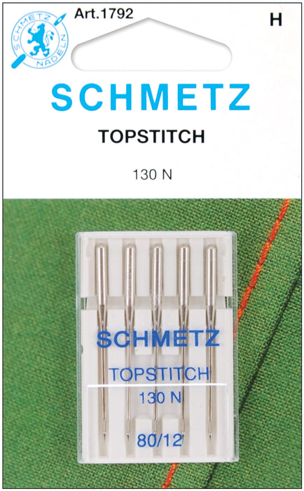 Schmetz Topstitch Machine Needles-Size 12/80 5/Pkg