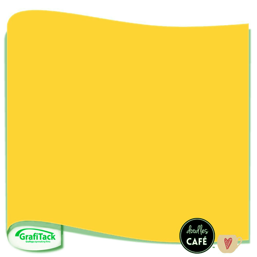 Grafitack - Adhesive Vinyl Sheet Glossy - Canary Yellow (30cm x 1M)