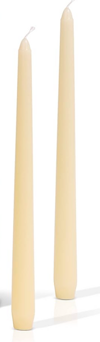 DC - Twin Pack - Unscented 12" Tapers Candles - Ivory