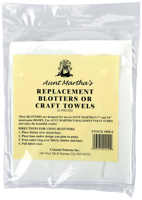 Aunt Martha's Replacement Blotters 6/Pkg-