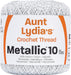 Aunt Lydia's Metallic Crochet Thread Size 10-White & Silver