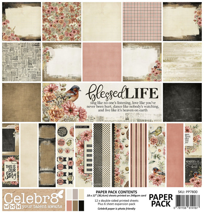 Blessed Life Paper Pack (18 Sheets