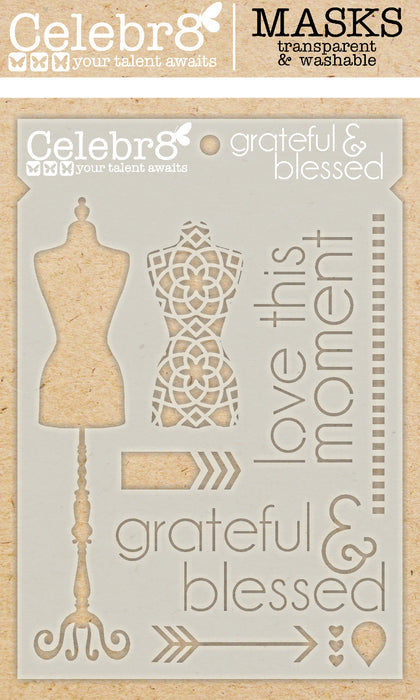 Celebr8 - A Formal Affair Mask - Grateful & Blessed