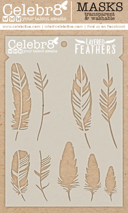 Celebr8 - Beautiful Life Mask - Layered Feathers