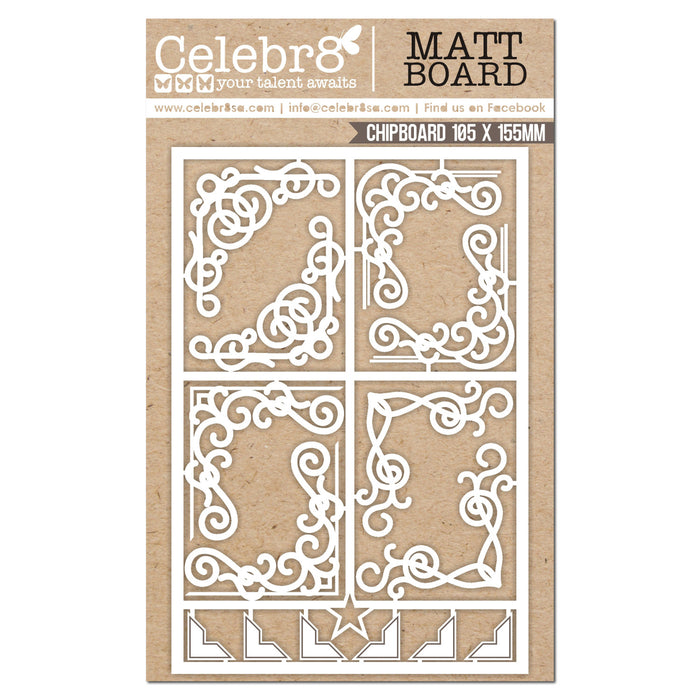 Celebr8 - Matt Board Equi - Swirl Corner Set