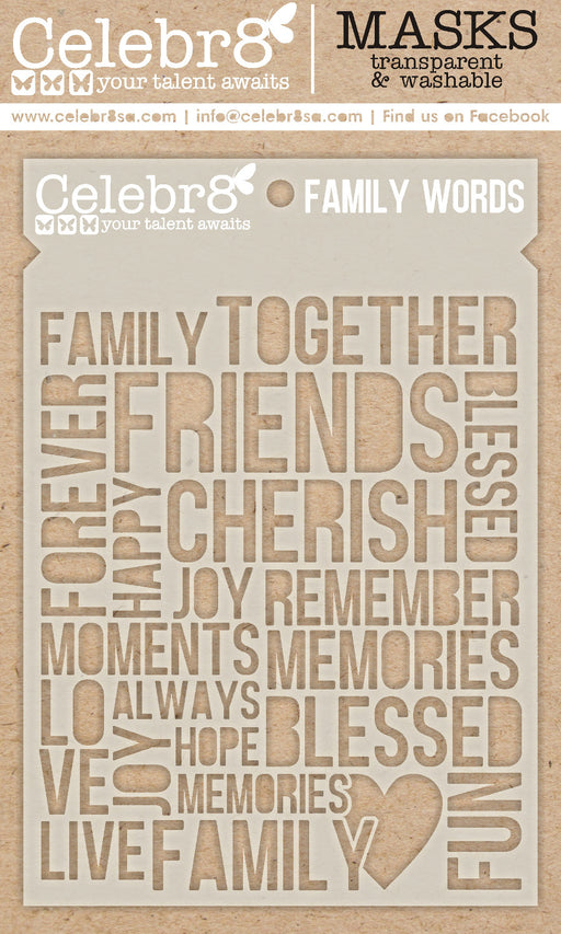 Celebr8 - Forever Family Mask - Words