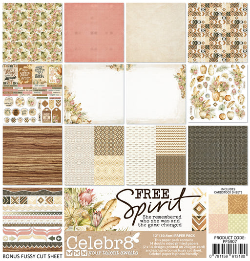 Celebr8 - 12" x 12" Paper Pack - Free Spirit