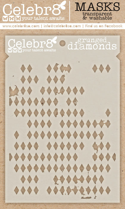 Celebr8 - Full Bloom - Mask - Grunged Diamonds!