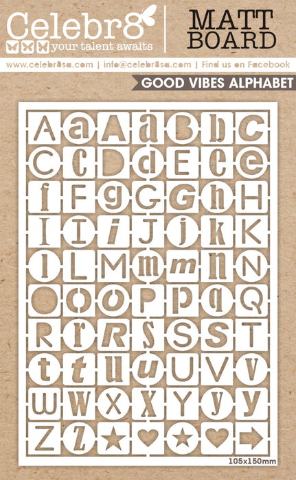 Celebr8 - Matt Board Equi - Alphabet Set