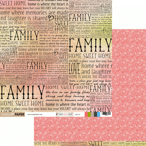 Celebr8 - Double Sided Paper - HOME SWEET HOME - Together