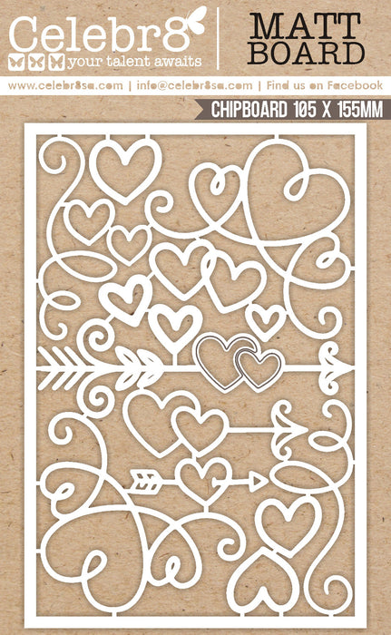 Celebr8 - Matt Board Equi - Love Story - Love Swirls