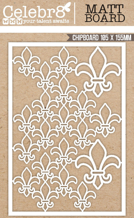 Celebr8 - Matt Board Equi - New Beginnings - Fleur-De-Lis