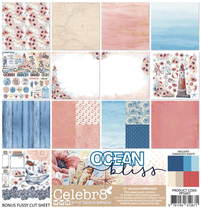 Celebr8 - 12" x 12" Paper Pack - Ocean Bliss