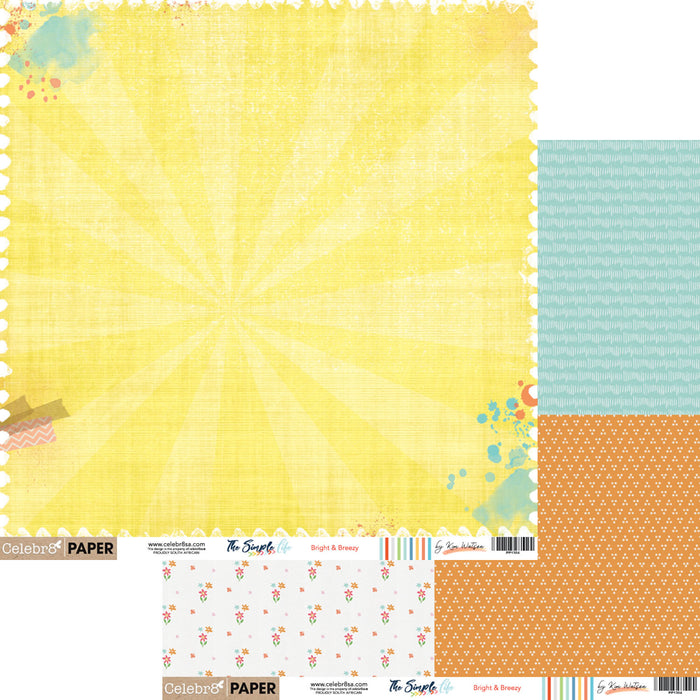 Celebr8 - Double Sided Paper - THE SIMPLE LIFE - Bright & Breezy