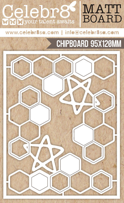 Celebr8 - Matt Board Equi Card - Hex Corners