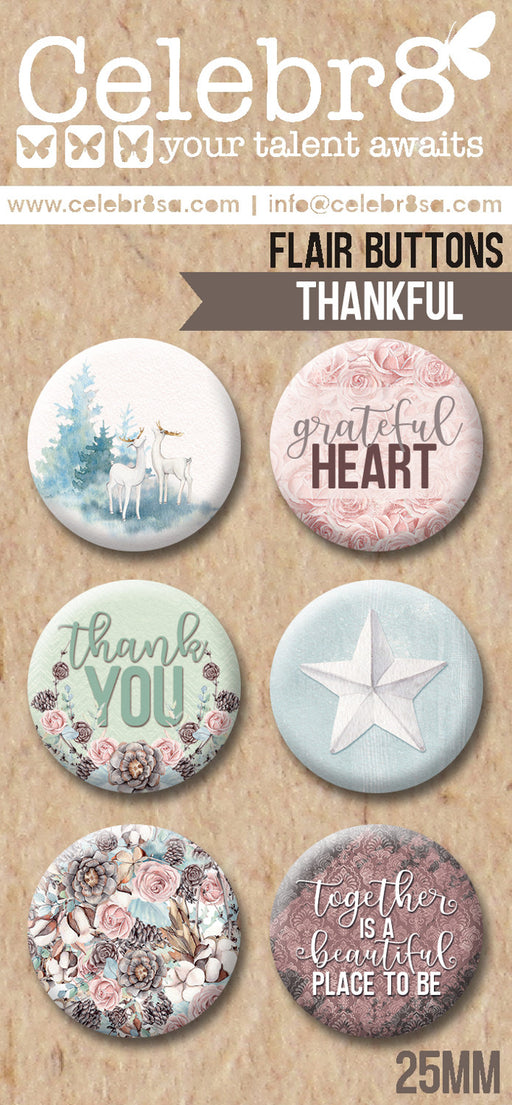 Celebr8 -Thankful - Button Flairs