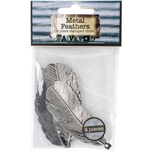 BCI Crafts Salvaged Metal Feathers 4/Pkg-3"