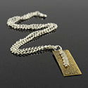 Chain, 6.5 mm x 3.8 mm x 0.5 mm / .226 in x .150 in x .020 in, Dapped Elongated Cable, Stainless Steel, 0.9 m / 2.9 ft