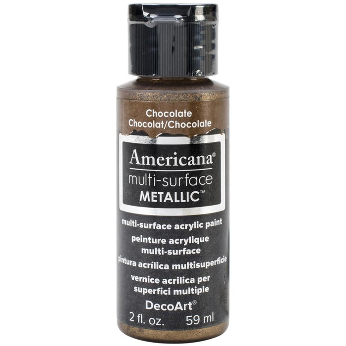 DecoArt - Multi-Surface Metallic Acrylic Paint - 2 oz - Chocolate