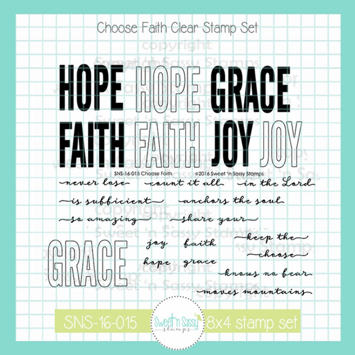 Sweet-n-Sassy-Stamps - Choose Faith Stamp Set