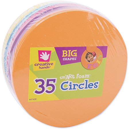 Fibre Craft Creative Hands Foam Shapes - Big Circles 35pc