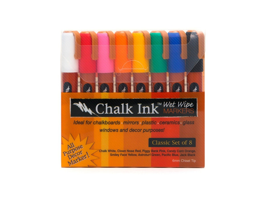 Chalk Ink - Artista Pro - Water Resistant Markers - Classic Eight - 6mm