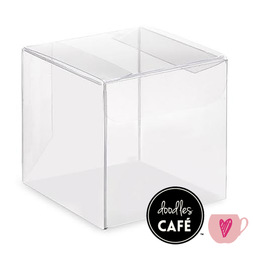 Doodles - Clear Square Cube Box - 60mm x 60mm x 60mm (10 per pack)