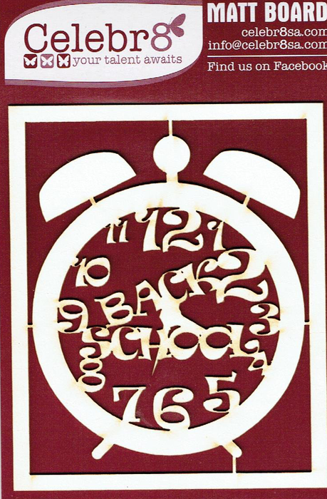 Celebr8 - Embellishments - Matt Board - School Clock