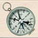 Inkadinkado - Wood Mounted Stamps - Compass