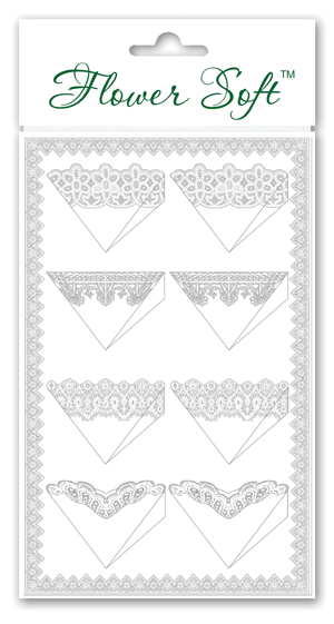 Flowersoft - Lace Toppers Mini Bouquets & Mounts - Silver