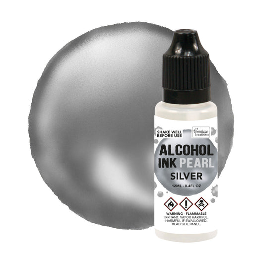 Couture Creations - Alcohol Ink Pearl - Silver - 12ml